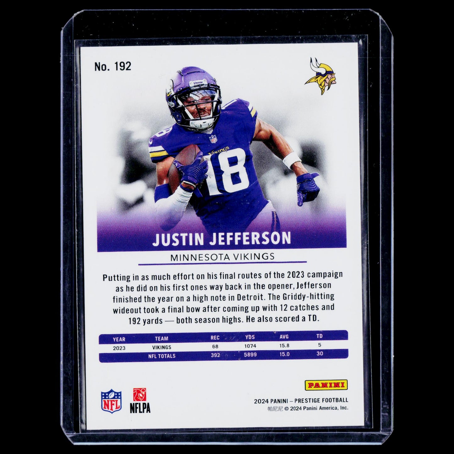 Justin Jefferson - Xtra Points /999 - Prestige 2024