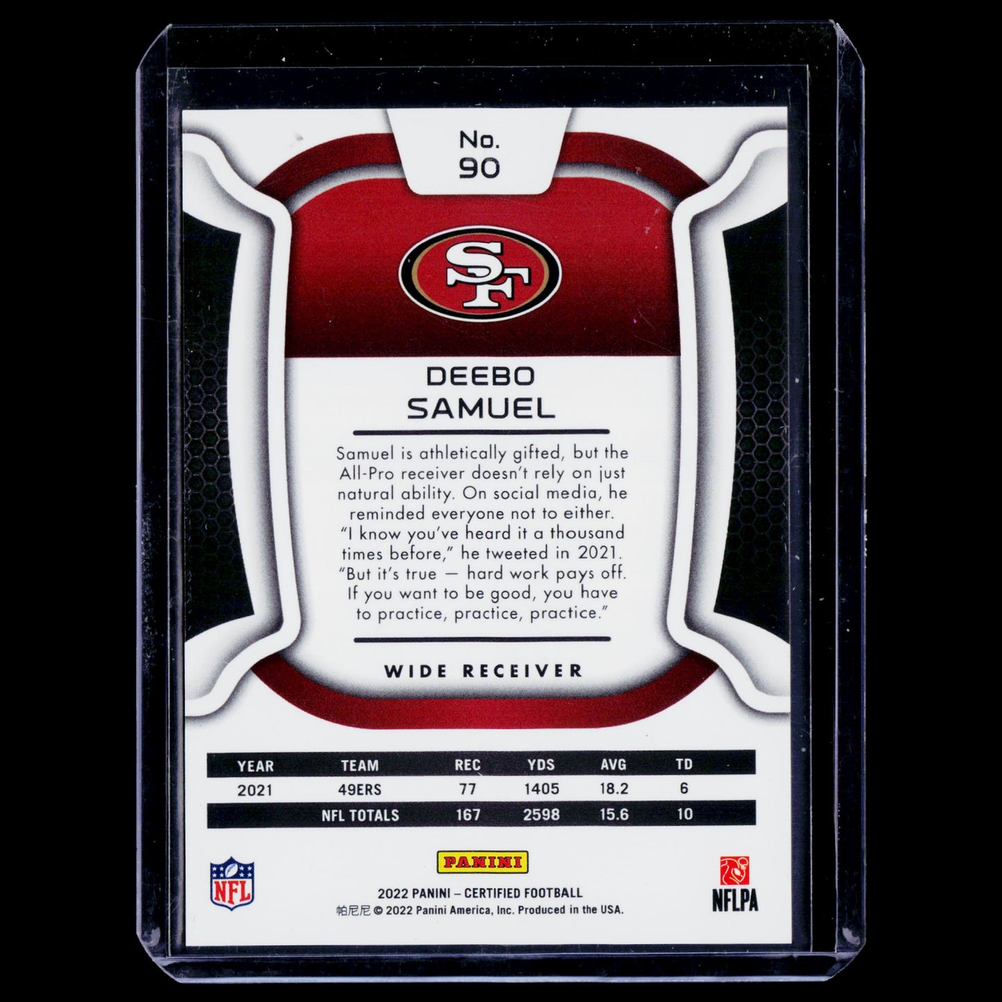 Deebo Samuel - Mirror /349 - Certified 2022