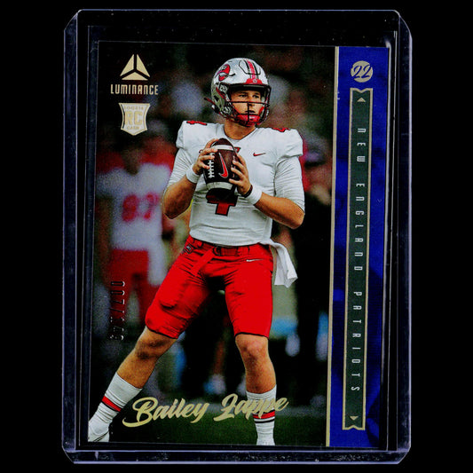 Bailey Zappe - Rookie /200 - Luminance 2022