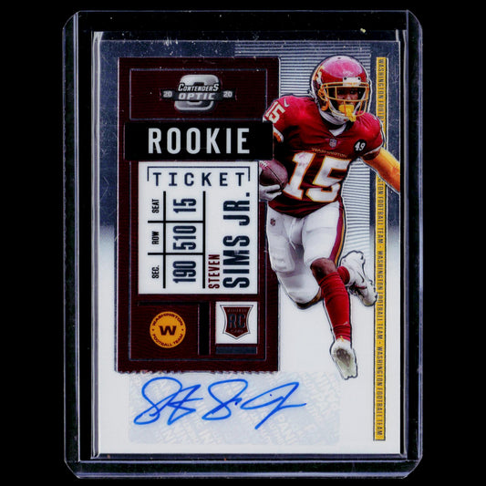 Steven Sims Jr - Rookie Ticket Autograf - Contenders Optic 2020