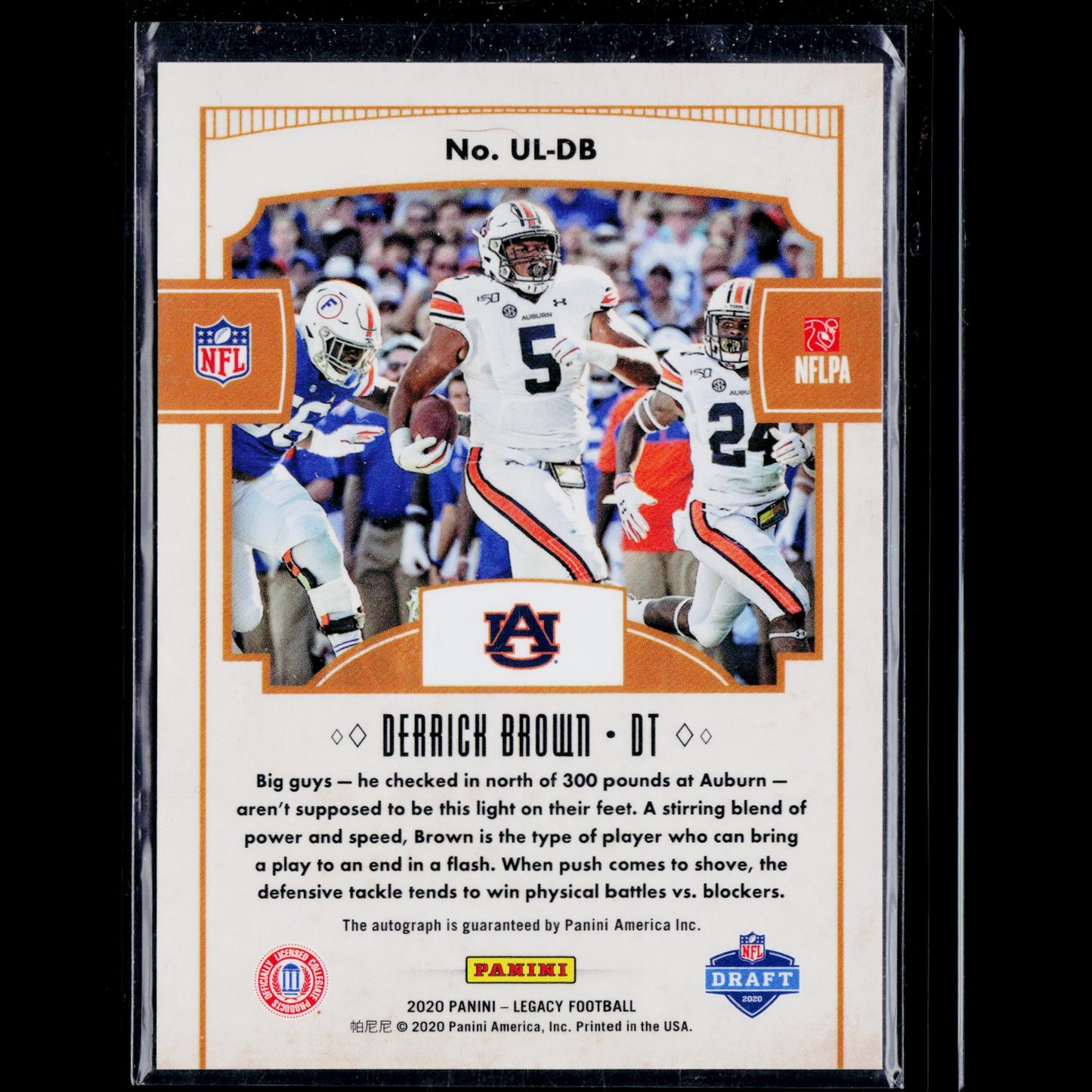 Derrick Brown - Under The Lights Autograf - Legacy 2020
